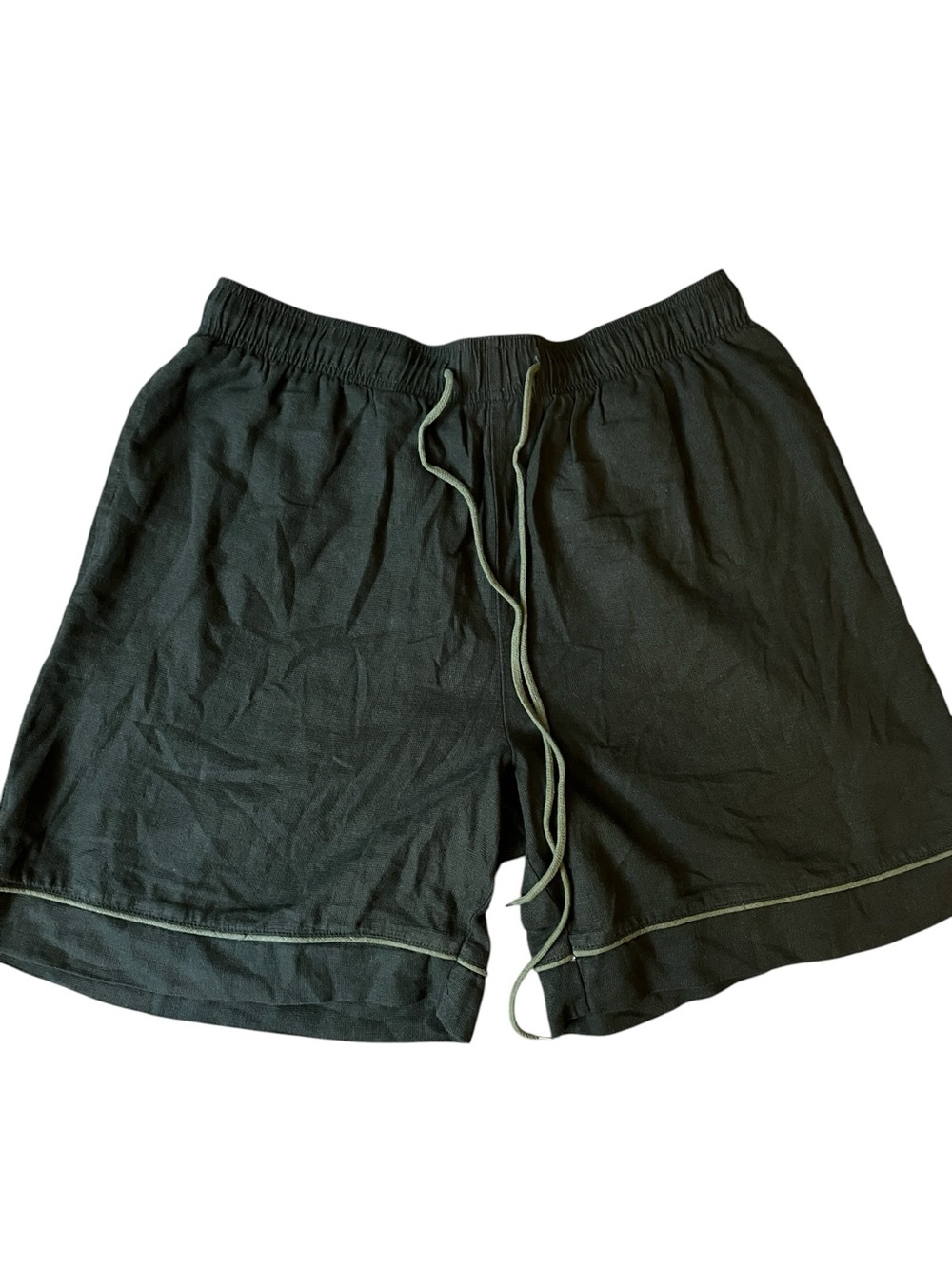 NWOT Standard Cloth Linen Basketball Shorts Olive Green Size XL